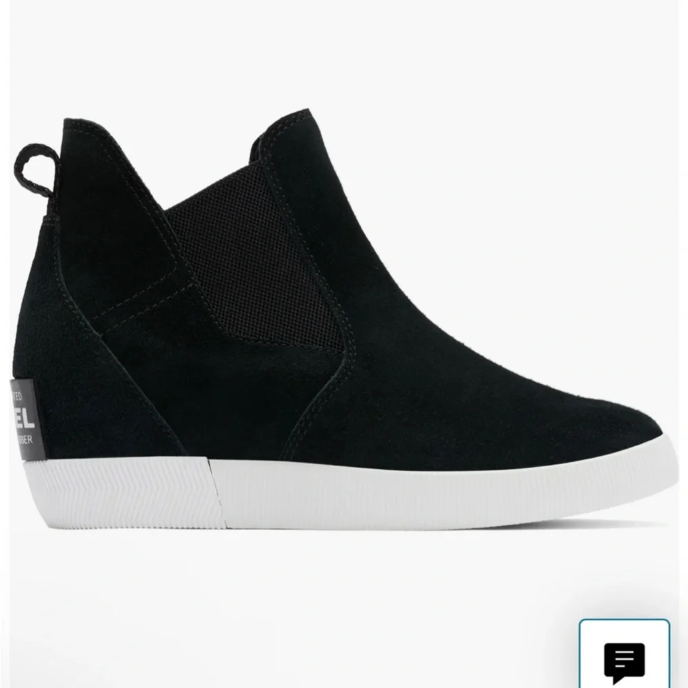 New Sorel Out N About Slip-On Wedge Shoe II Black Boots - Picture 2 of 14